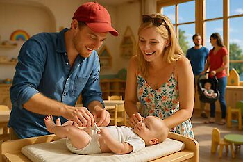 Urlaub mit Kind in Bayern, Babywickeltisch Kinderurlaub in Bayern mit Wickelraum